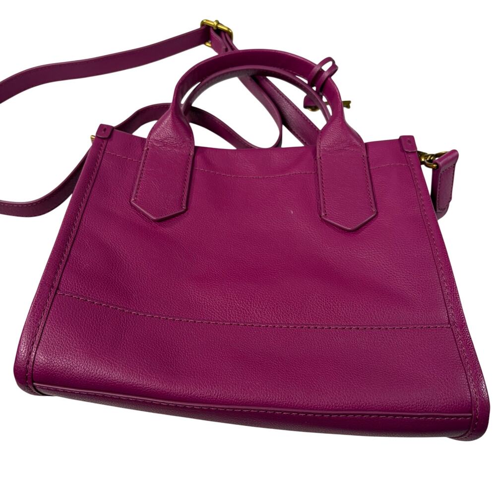 Fossil Kyler Satchel leather purple, plum, raspberry. purse, pocketbook, luxury